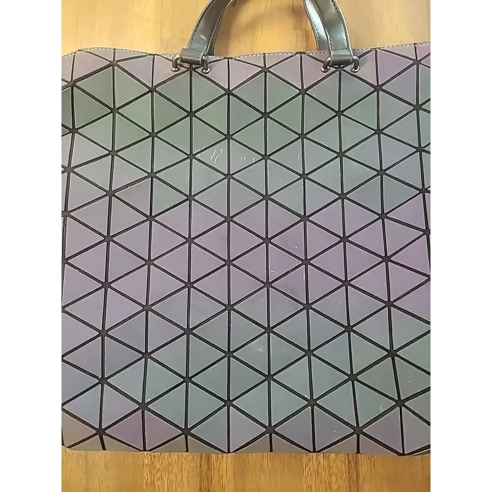 Luxshe Bao Bao Style Color Changing Briefcase Green Purple